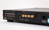 REGA ELEX MK4, integruotas stereo stiprintuvas - galinė panelė su jungtimis ir logotipais
