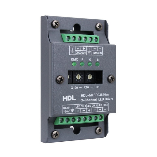 LED DMX valdiklis HDL-SB-LED650mA, 3x650mA Išmanūs namai HDL AUTOGARSAS.LT