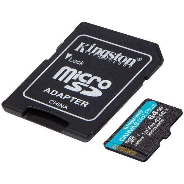 Kingston microSDXC Canvas Go Plus, atminties kortelė (64GB)