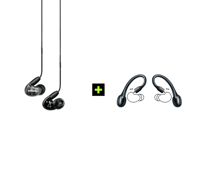 Shure AONIC 4 TRUE WIRELESS EARPHONE BUNDLE, Ausinių ir belaidžių ausinių adapterio rinkinys (įvairių spalvų)