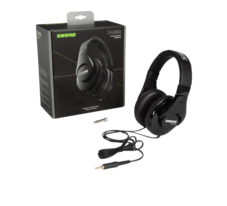 Shure SRH240A, profesionalios On-Ear tipo ausinės