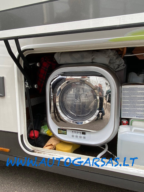 Kemperių įranga skalbimo mašina sumontuota Autogarso servise