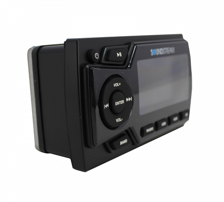 Soundstream MHU-32SXM, 3.2" Marine multimedija su USB, Bluetooth, 3 zonų audio išėjimais