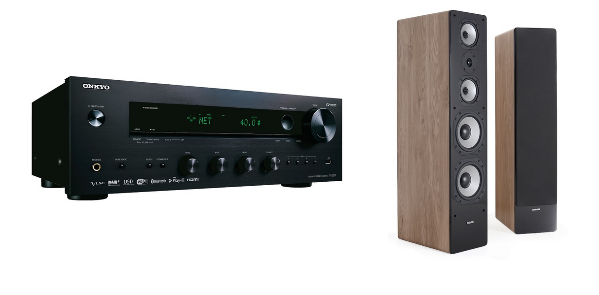 Stereo komplektas - stiprintuvas ONKYO TX-8270, su kolonėlėm Dynavoice Challenger M-85 EX (v.4) Stereo Stereo AUTOGARSAS.LT