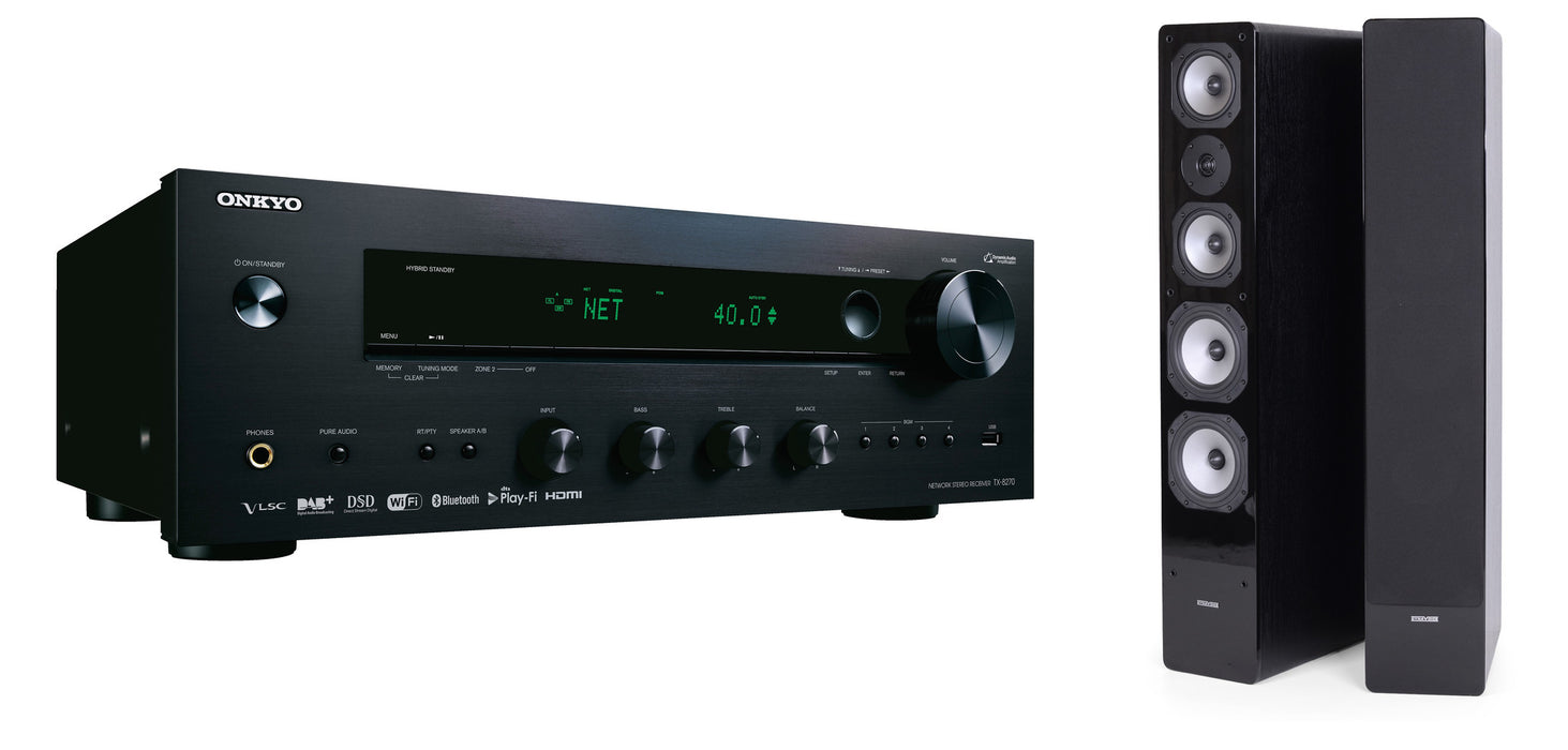 Stereo komplektas - stiprintuvas ONKYO TX-8270, su kolonėlėm Dynavoice Challenger M-65 EX (v.4) Stereo Stereo AUTOGARSAS.LT