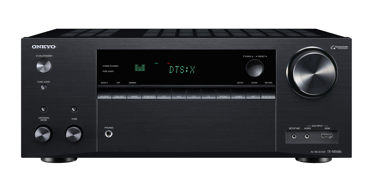 Tinklinis AV resyveris Onkyo TX-NR686 7.2, 7x165W, 2 zonų Namu kinas Onkyo AUTOGARSAS.LT