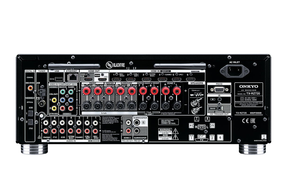 Tinklinis AV resyveris Onkyo TX-RZ720 7.2, 7x250W 2 zonos Namu kinas Onkyo AUTOGARSAS.LT