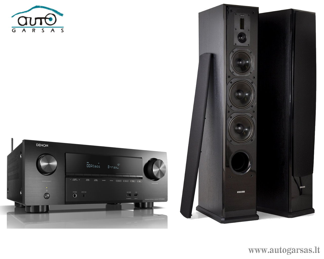 Stereo komplektas - AV resyveris Denon AVR-X2500H, su kolonėlėm Dynavoice Definition DF-6 Stereo Stereo AUTOGARSAS.LT