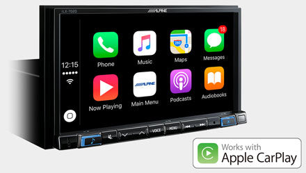 7” skaitmeninės medijos grotuvas su Apple CarPlay ir Android Auto - iLX-702D ,HDMI Multimedija Alpine AUTOGARSAS.LT