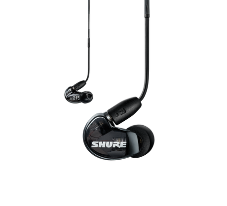 Shure SE215 WIRELESS, belaidės In-Ear tipo ausinės su išorinių garsų slopinimo funkcija (įvairių spalvų)- juoda