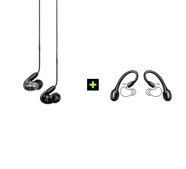 Shure AONIC 4 TRUE WIRELESS EARPHONE BUNDLE, Ausinių ir belaidžių ausinių adapterio rinkinys (įvairių spalvų)