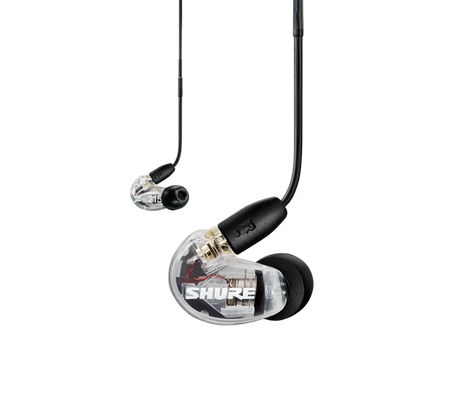 Shure SE215 WIRELESS, belaidės In-Ear tipo ausinės su išorinių garsų slopinimo funkcija (įvairių spalvų)- permatoma