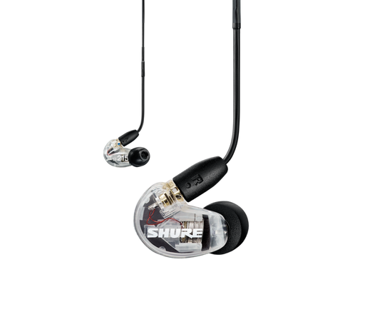 Shure SE215-CL WIRELESS, belaidės In-Ear tipo ausinės su išorinių garsų slopinimo funkcija (įvairių spalvų)- permatomas korpusas