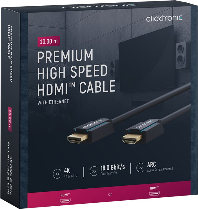 Clicktronic High Speed HDMI™ , singalinis HDMI kabelis su Enthernet palaikymu
