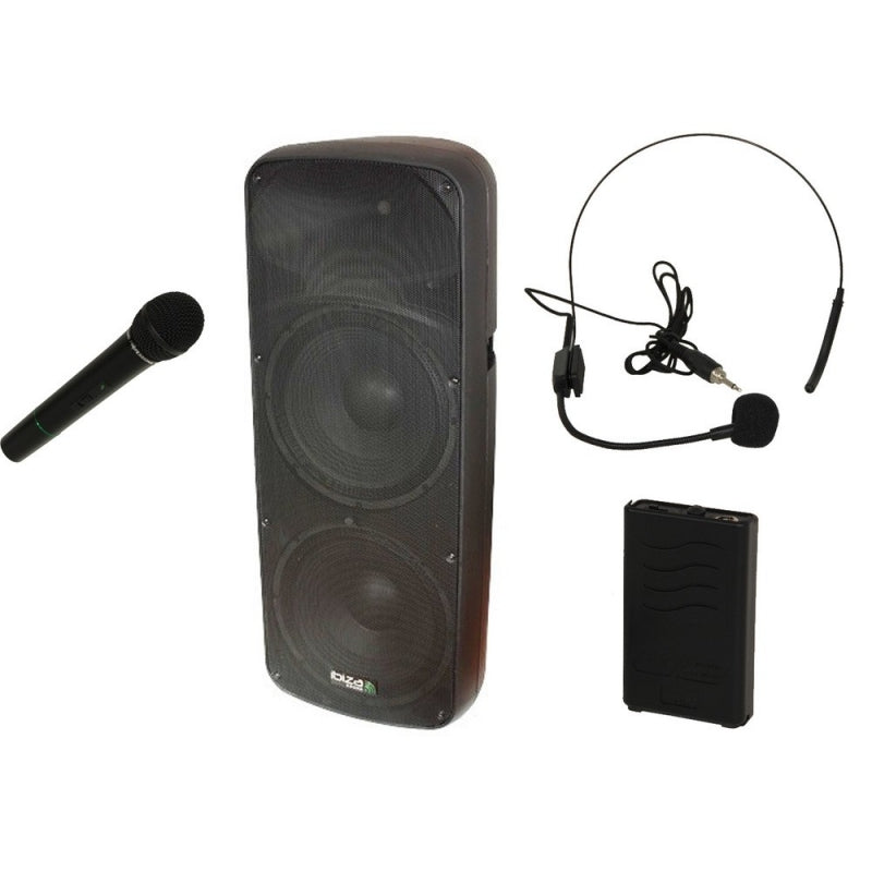 Nešiojama garso sistema Ibiza-Sound PORT238VHF-BT, USB, SD, Bleutooth, 1000W Kolonėlės Ibiza AUTOGARSAS.LT