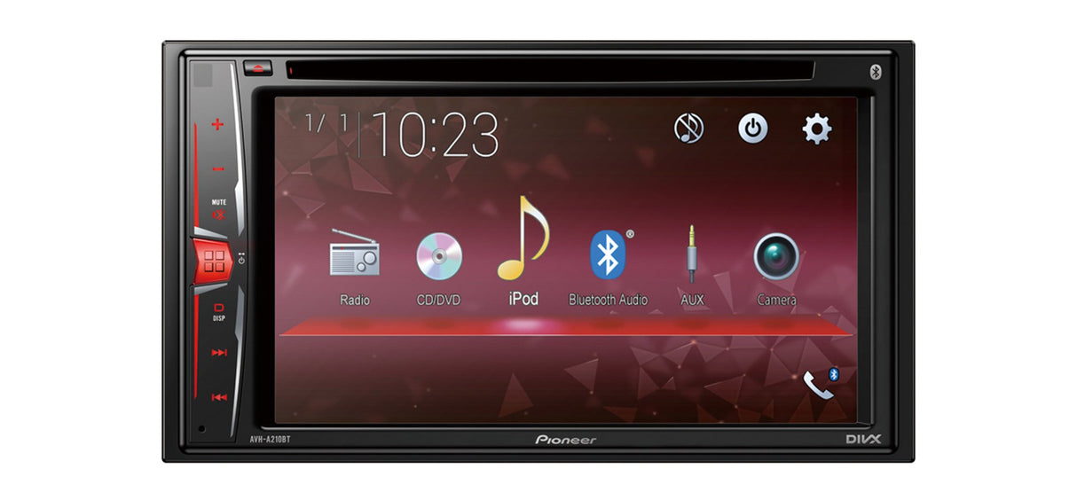 Multimedija automobiliui Pioneer AVH-A210BT, CD/DVD, AUX, USB, BLUETOOTH Multimedija Pioneer AUTOGARSAS.LT