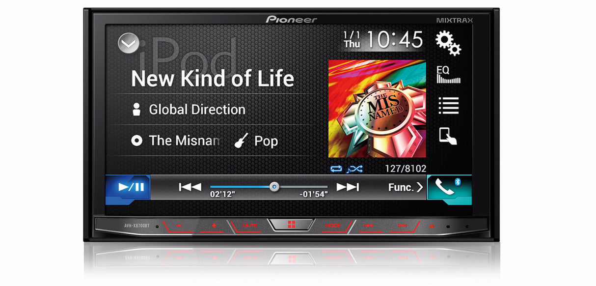 Multimedija automobiliui Pioneer AVH-X8700BT, USB, BLUETOOTH, 2-DIN Magnetolos Pioneer AUTOGARSAS.LT