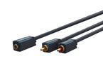 Clicktronic (10 cm) 3.5 mm AUX į RCA signalinis kabelis- adapteris