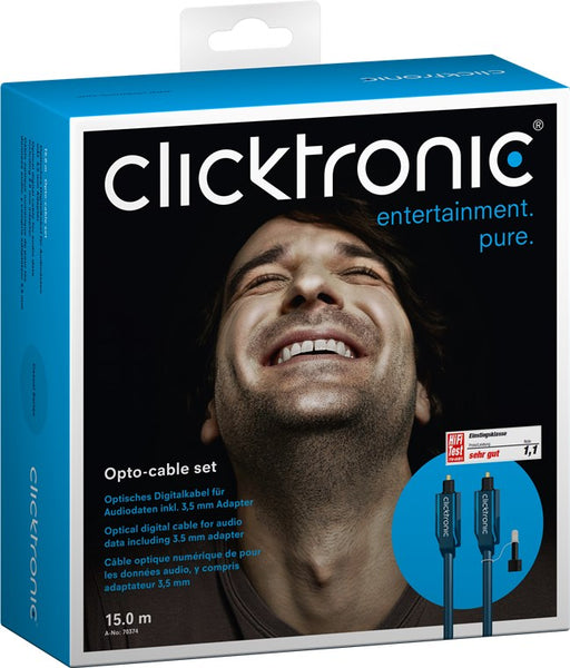 Clicktronic Casual, (15 m.) optinio kabelio rinkinys- pakuotė