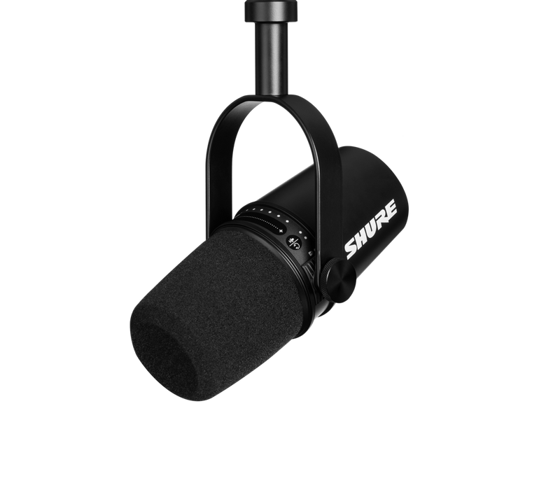 Shure MV7, podkastinis mikrofonas (įvairių spalvų) - juodas