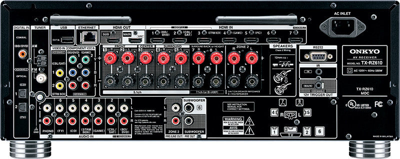 Tinklinis AV resyveris Onkyo TX-RZ610 7.2, 580W Namu kinas Onkyo AUTOGARSAS.LT