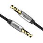 Aux įėjimo laidas Baseus AUX Yiven Cable Black/Silver 1.5m, 3.5mm kištukai Laidai ir priedai Baseus AUTOGARSAS.LT