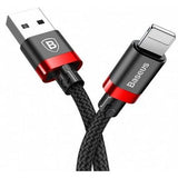 Baseus USB Lightning Apple iPhone/iPad įkrovimo ir duomenų perdavimo kabelis 2.4A, 1.0m Laidai Baseus AUTOGARSAS.LT