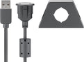 Goobay USB 2.0 Hi-Speed, (5 m) USB prailgintojas su montavimo tašku- komplektas