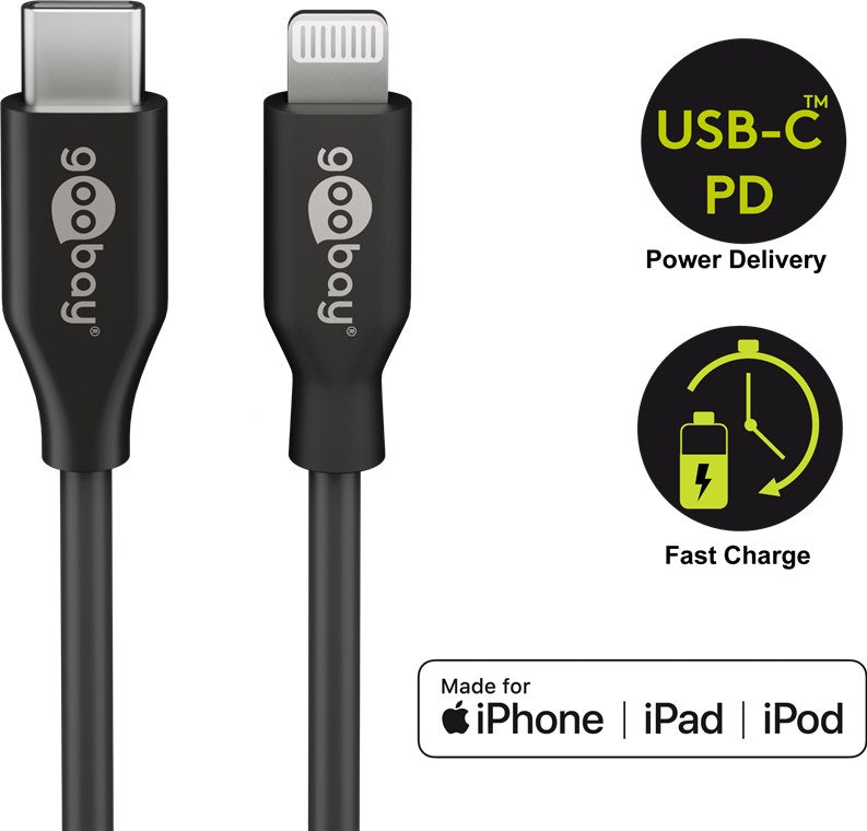 Goobay Lightning - USB-C™ , greito įkrovimo kabelis - informacija