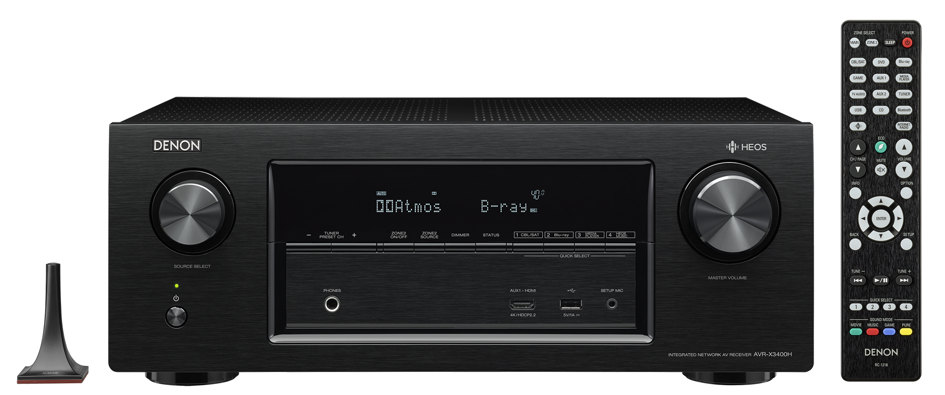 AV resyveris Denon AVR-X3400H 7.2 kanalo namų kino stiprintuvas 7x180W Namu kinas Denon AUTOGARSAS.LT