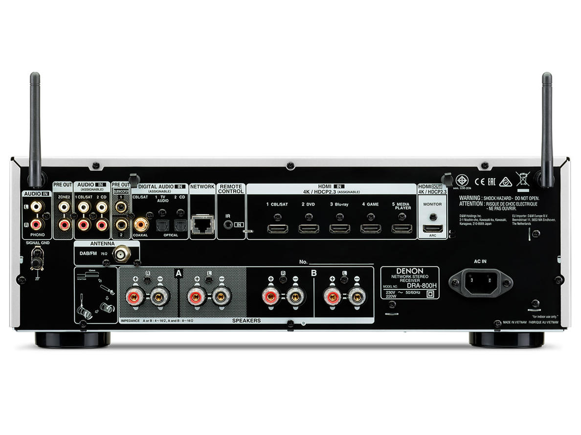 Denon DRA-800H 2-jų kanalų Hi-Fi išmanus tinklo stiprintuvas Stereo 800 HDMI Stiprintuvai Denon AUTOGARSAS.LT