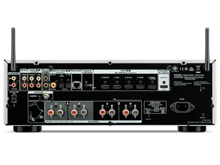 Denon DRA-800H 2-jų kanalų Hi-Fi išmanus tinklo stiprintuvas Stereo 800 HDMI Stiprintuvai Denon AUTOGARSAS.LT