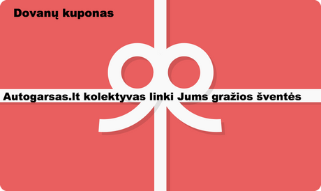 Dovanų kuponas Gift Card AUTOGARSAS.LT AUTOGARSAS.LT