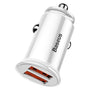 Dvigubas USB įkrovimo adapteris automobiliui Baseus QC 3 30W Priedai Baseus AUTOGARSAS.LT