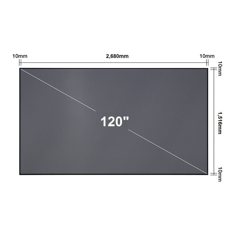 Epson ELPSC36 Laser TV 120", Projector screen for laser TV projector.