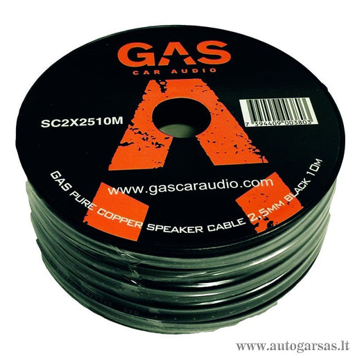 Garsiakalbių laidas GAS PURE COPPER SC 2 x 2.50 mm²/1m ritėje 10m arba 200m Laidai GAS AUTOGARSAS.LT