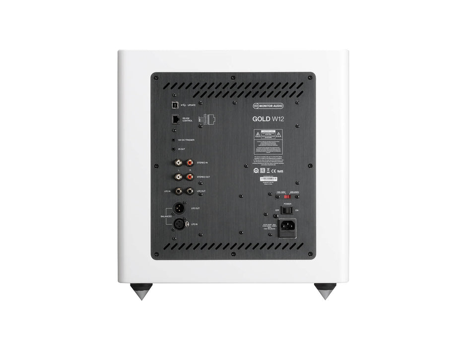 Monitor Audio Gold W12, žemų dažnių garso kolonėlė (įvairių spalvų) - galas
