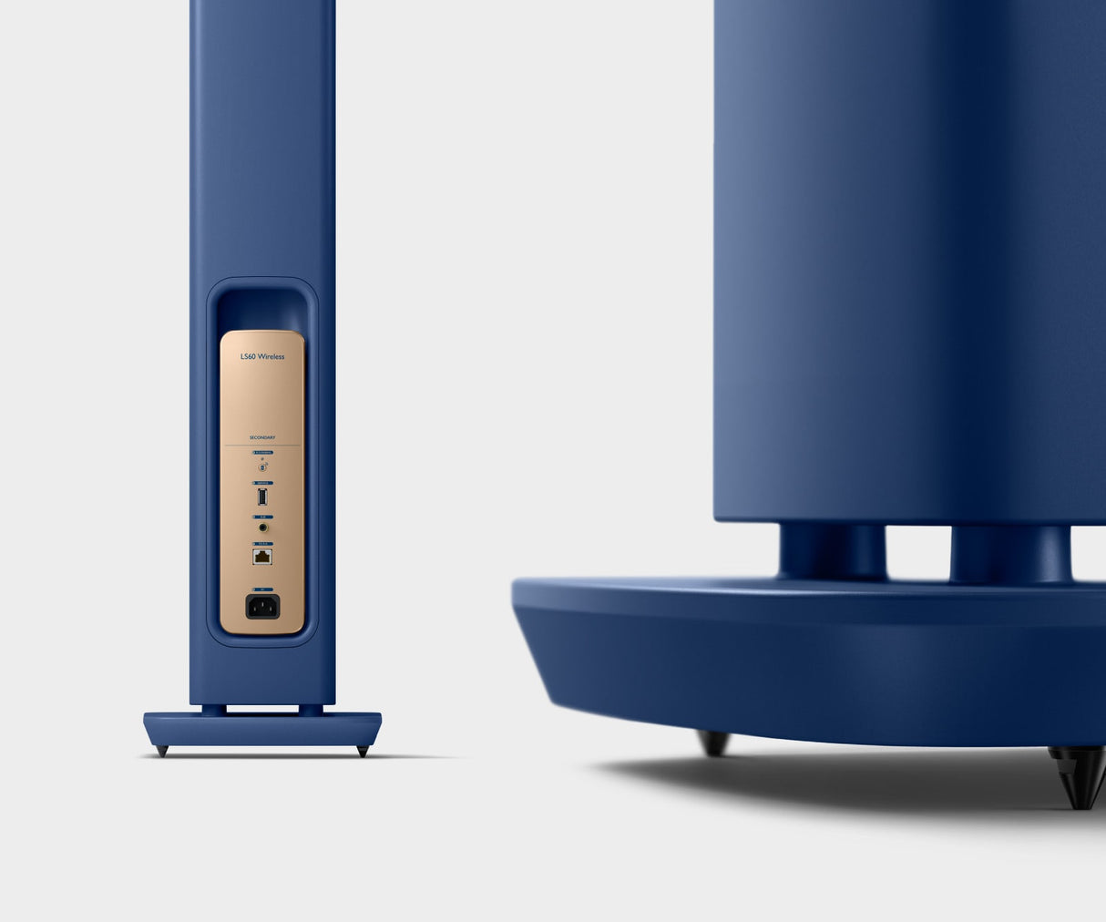 KEF LS60 WIRELESS, belaidės grindinės garso kolonėlės (įvairių spalvų)- galas
