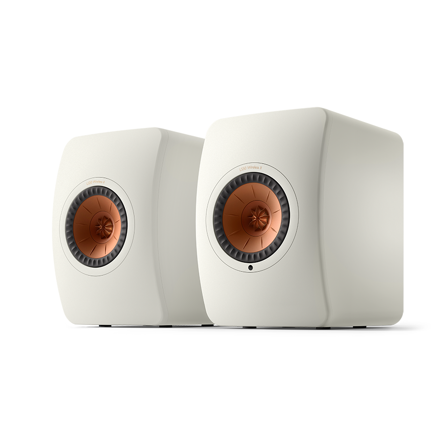 KEF LS50 WIRELESS II, belaidės lentyninės garso kolonėlės (įvairių spalvų) - Mineral White