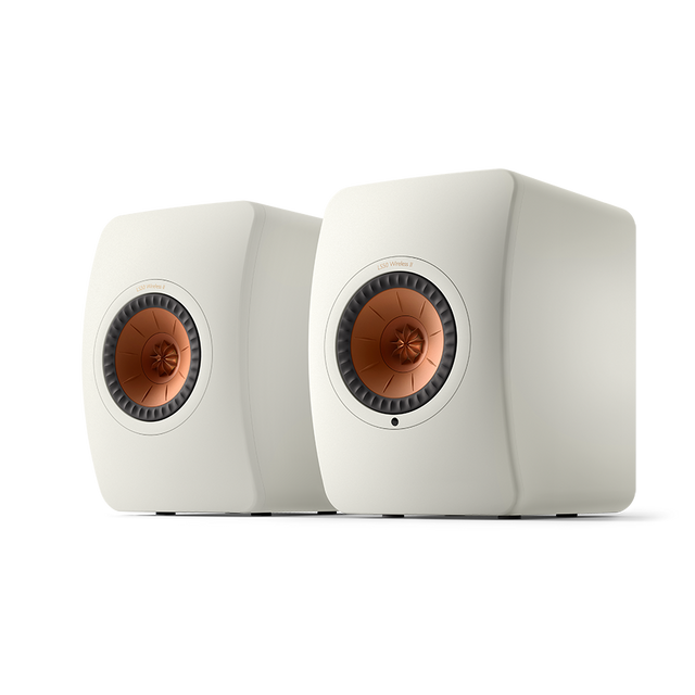 KEF LS50 WIRELESS II, belaidės lentyninės garso kolonėlės (įvairių spalvų) - Mineral White