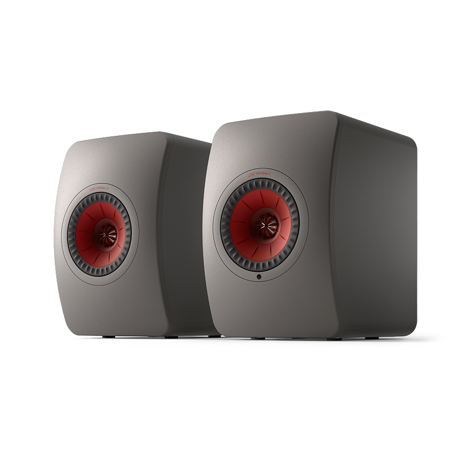 KEF LS50 WIRELESS II, belaidės lentyninės garso kolonėlės (įvairių spalvų)- Grey