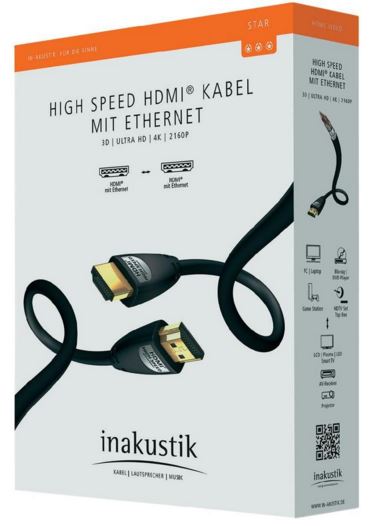 in-Akustik HDMI-HDMI (HDMI 2.0), kabelis 1.5m.