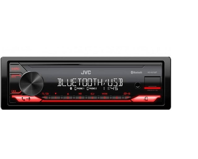 Magnetola automobiliui JVC KD-X272BT, USB, AUX, BLUETOOTH Magnetolos JVC AUTOGARSAS.LT