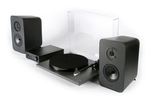 Rega SYSTEM ONE, patefono, lentyninių garso kolonėlių bei integruoto stiprintuvo komplektas