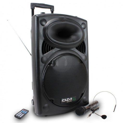 Nešiojama garso sistema Ibiza-Sound PORT15VHF-BT, USB, SD, Bleutooth, 800W Kolonėlės Ibiza AUTOGARSAS.LT