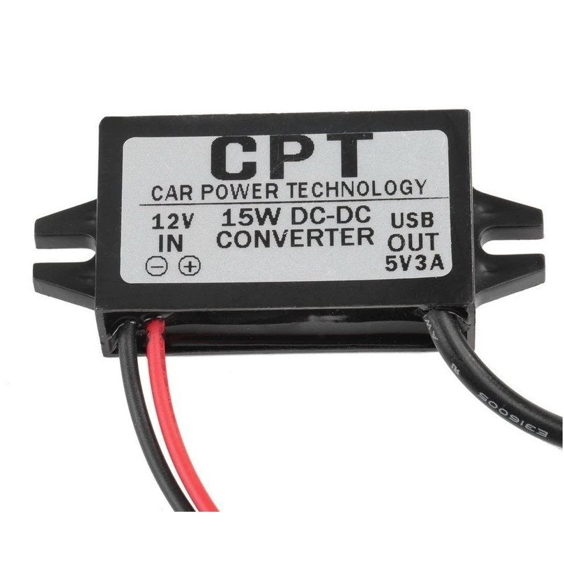 Konverteris iš 12V į 5V USB Laidai ir priedai CPT AUTOGARSAS.LT