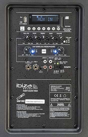 Nešiojama garso sistema Ibiza-Sound PORT 12UHF-MKII, USB, SD, AUX, BLUETOOTH Kolonėlės Ibiza AUTOGARSAS.LT