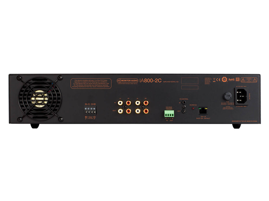 Monitor Audio IA800-2C, instaliacinis garso stiprintuvas - galas