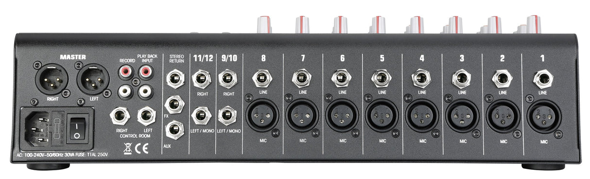 Audiophony MPX12 Mikšerinis Pultas su Bleutooth, USB, SD grotuvu 12-kos kanalų PRO DJ GARSO TECHNIKA Audiophony AUTOGARSAS.LT