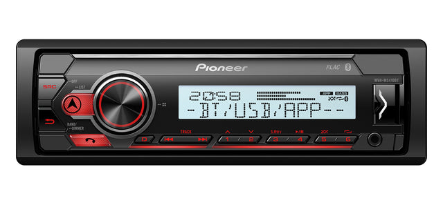 Kateriams bei laivams skirta magnetola Pioneer MVH-MS410BT, USB, AUX, BLUETOOTH Magnetolos Pioneer AUTOGARSAS.LT